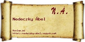 Nedeczky Ábel névjegykártya
