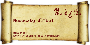 Nedeczky Ábel névjegykártya