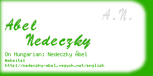 abel nedeczky business card