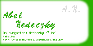 abel nedeczky business card